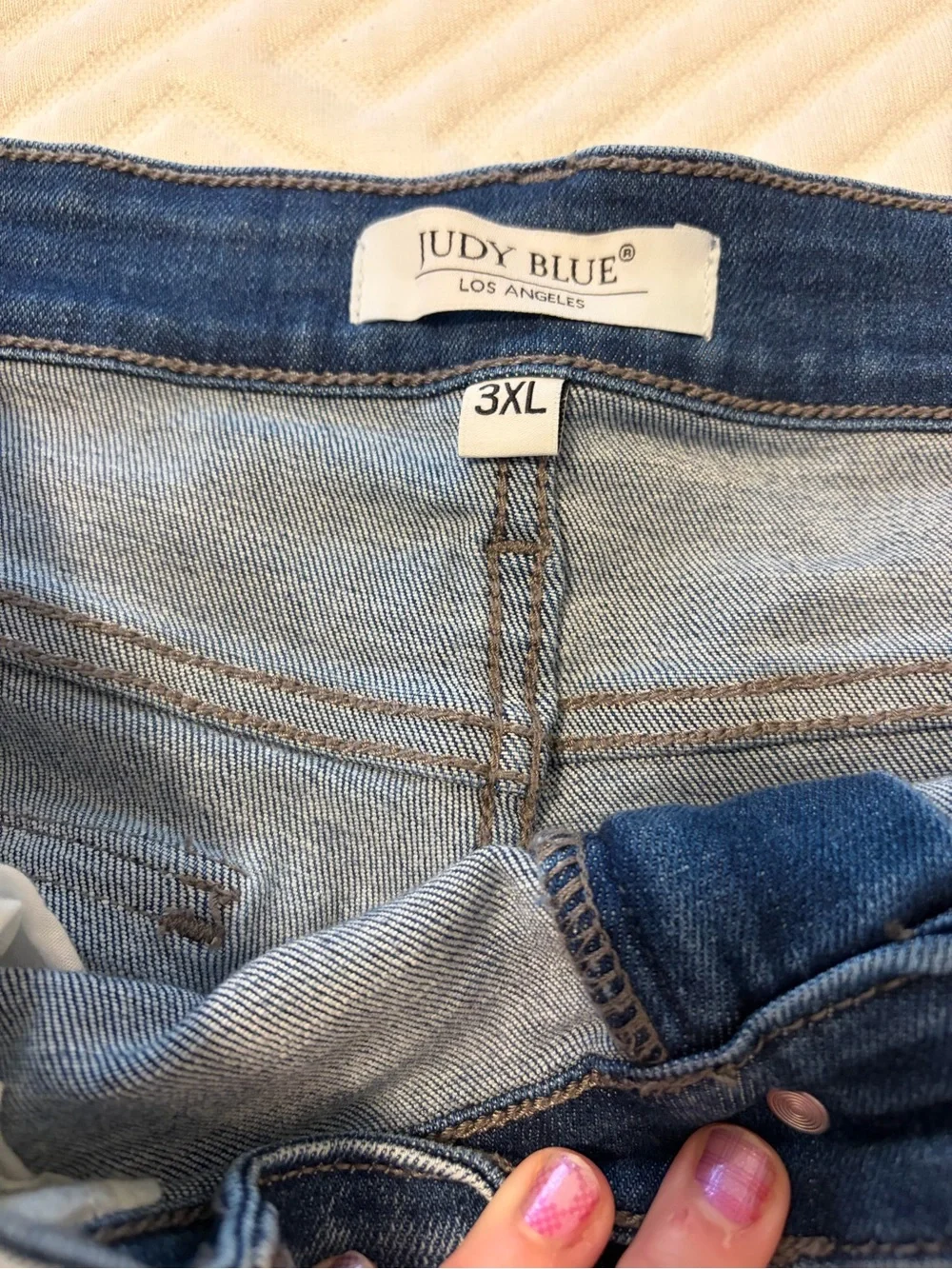Judy Blue Faded Light Blue Denim Shorts